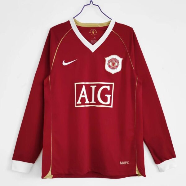 Manchester United 2007-08 Home Jersey - Full Sleeves