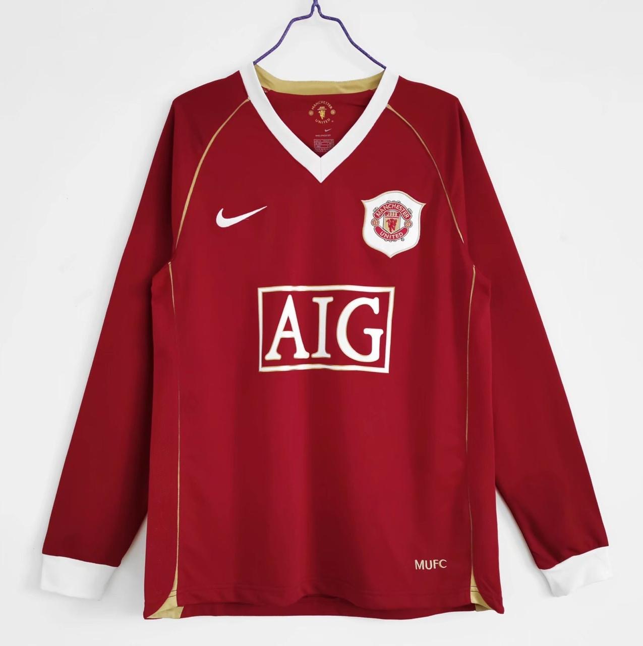 Manchester United 2007-08 Home Jersey - Full Sleeves Manchester United 2007-08 Home Jersey - Full Sleeves - Image 1