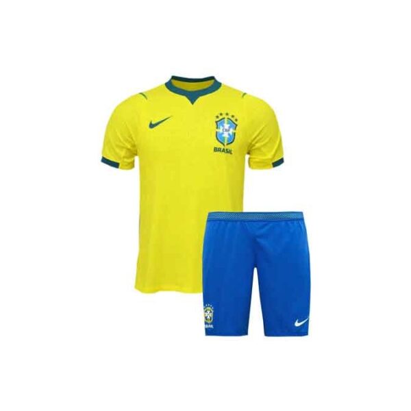 Brazil home 2026 world cup fan version with shorts kids